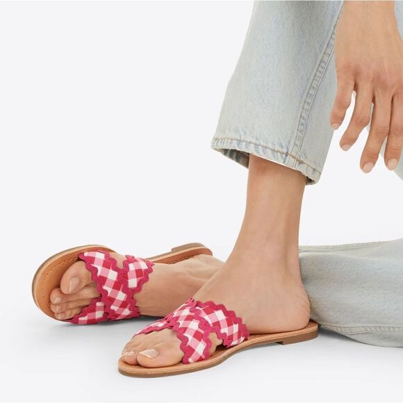 New Draper James Piper Ric Rac flats sandals. Size 7 - Picture 1 of 3